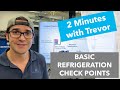 Basic troubleshooting check points for refrigeration systems