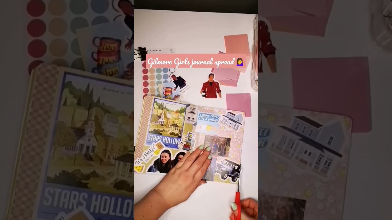 Gilmore Girls journal spread/Sticker peel ASMR 