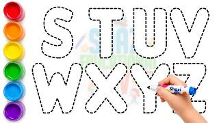 Learn the ABC Alphabet Letters S to Z | Drawing and Coloring for Preschool