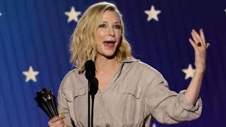 “Stop the televised horse race of it all” Cate Blanchett calls out film industry after winning award