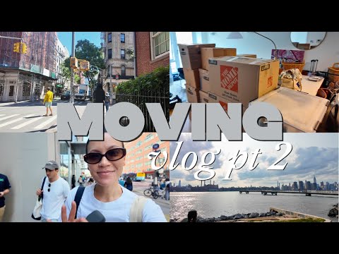 MOVING VLOG #2 | Settling back into NYC, unpacking boxes, farmers market and a week of good weather
