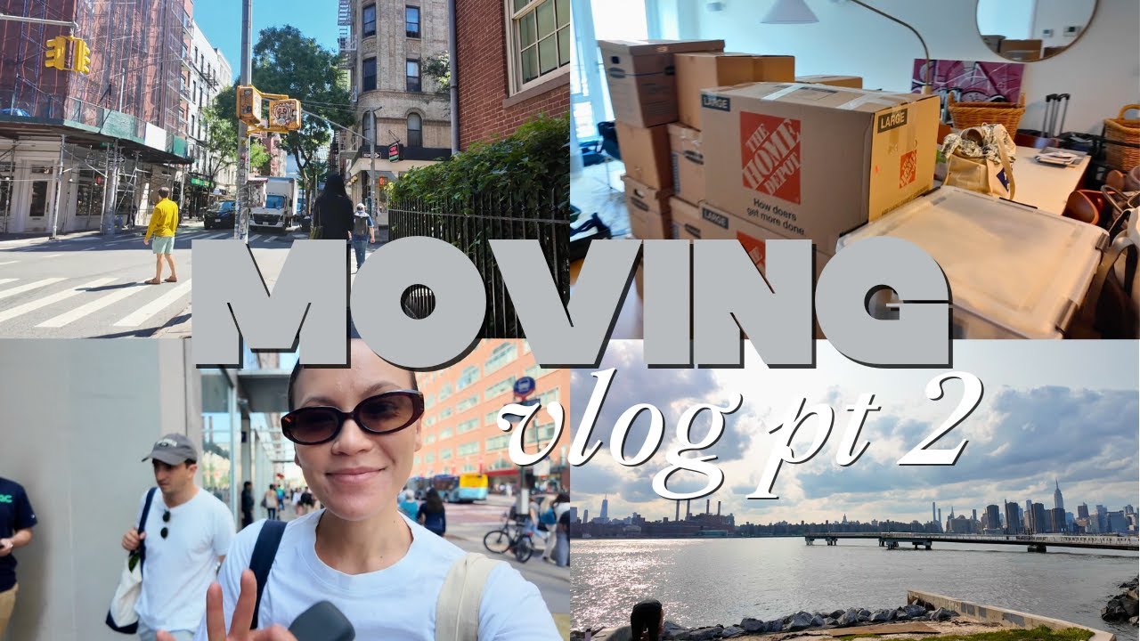 MOVING VLOG #2 | Settling back into NYC, unpacking boxes, farmers market and a week of good weather