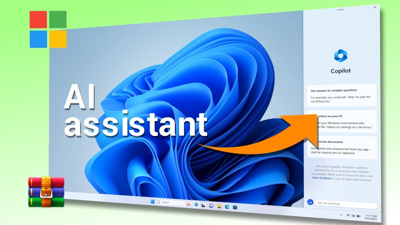 AI Assistant in Windows 11 : Windows Copilot & native RAR file support -  YouTube