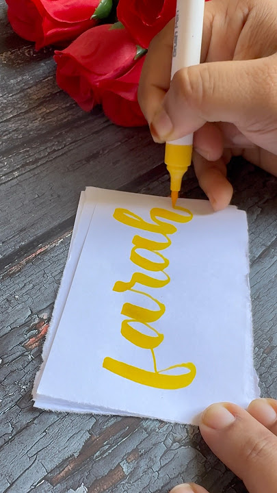Farah in calligraphy/ Comment your name #youtubeshorts #satisyingvideos