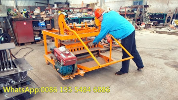 DIY Hollow Blocks Movable Concrete Hollow Block Machine Diesel Engine Cement Brick Laying Machine