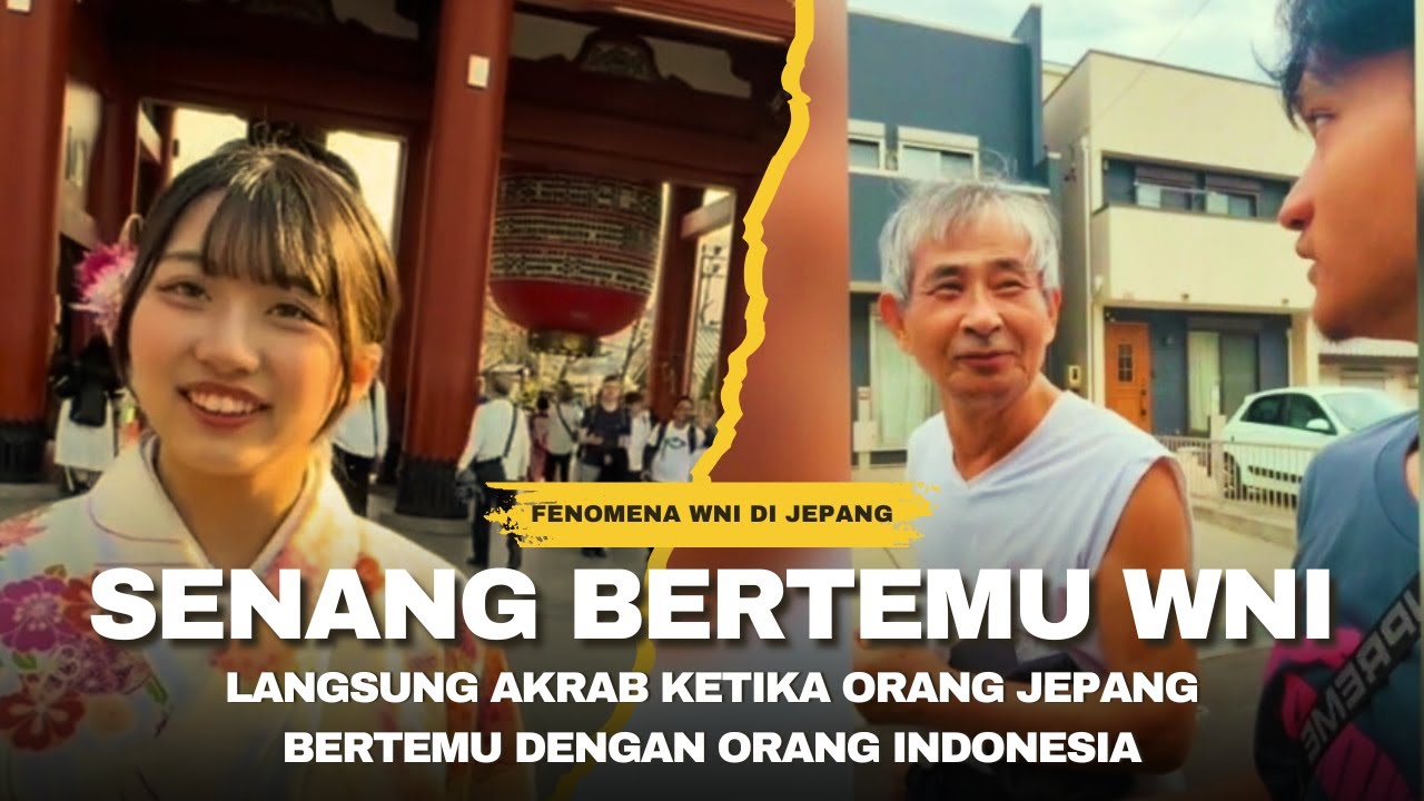 EKSPRESI SENANG WARGA JEPANG KETIKA BERTEMU ORANG INDONESIA DI JALAN, LANGSUNG AKRAB TANPA ADA MALU