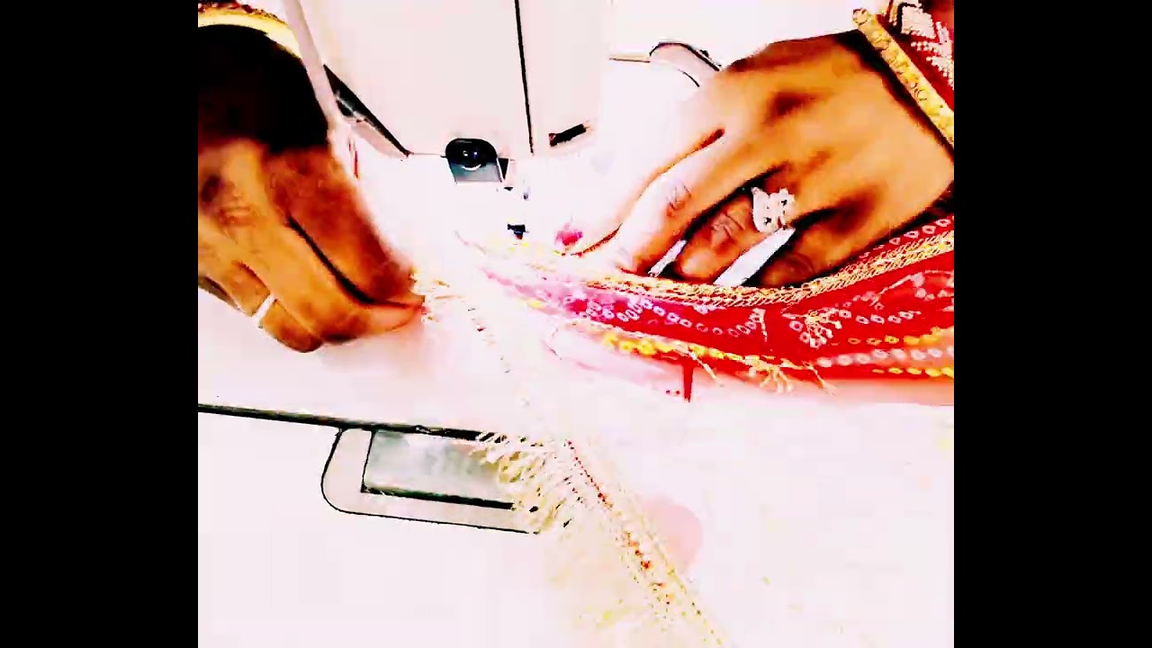 इस साड़ी पर ऐसी लेस लगाने पर सुंदर लुक  आया ✨❣️🪡🧵