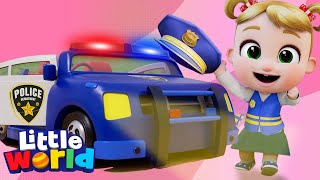 Wee Woo Police Car Song | Little World Kids Songs & Nursery Rhymes