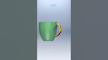 CUP design in #solidworks #3d #cad #cup  #cadwork #3dmodeling #solidworkstutorial  #drawing like🩷