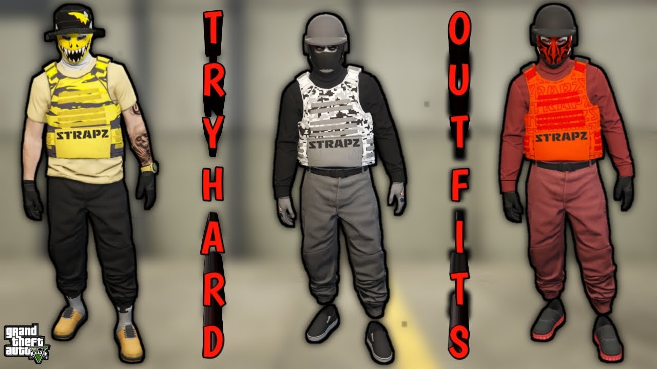 3 EASY TRYHARD GLITCH OUTFITS - GTA 5 ONLINE - YouTube