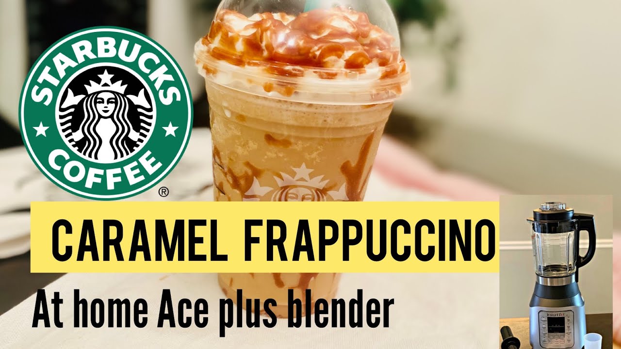 How to make a Starbucks Caramel Frappuccino |Making Starbucks Drink At Home| Ace blender recipe - YouTube