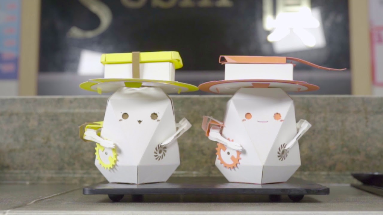 Introducing : Mechanic Paper Toy - Kaiten Sushi Maestro - - YouTube