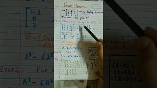 Cayley Hamilton Theorem | Linear Algebra #cayleyhamiltontheorem #trendingshorts #education