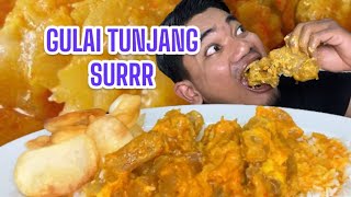 Mukbang Gulai Tunjang Dari Indonesia 🥵🥵