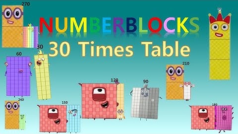 LEARN 30 TIMES TABLE - NUMBLY STUDY (with numberblocks) | MULTIPLICATION | LEARN TO COUNT