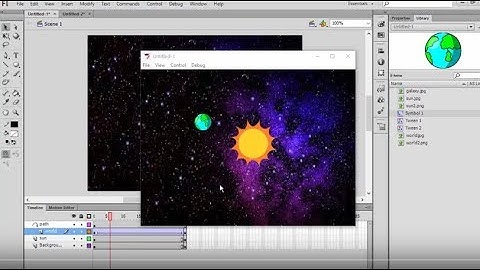 Flash Player Animation Projects - 16 - World turns around the sun