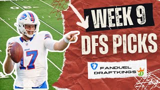 NFL DFS Picks + Strategy for FanDuel & DraftKings | Week 9