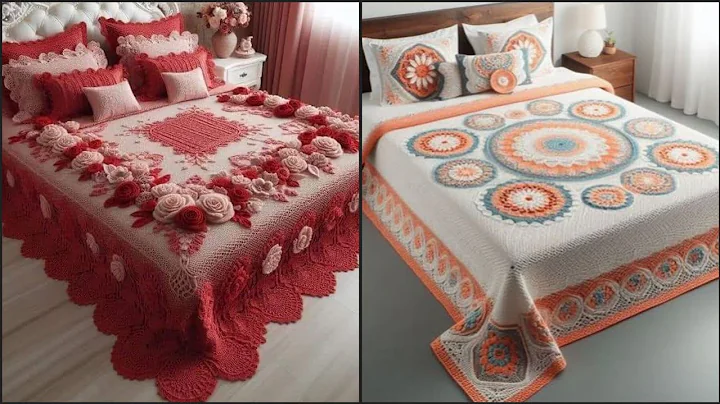 💯💕Stunning And Stylish Crochet Bed Sheets Granny Square Crochet Bed Room(2025)