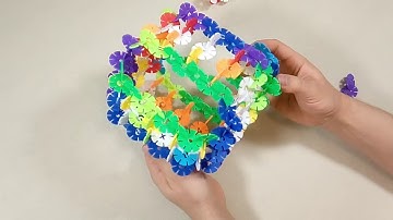 Create a wonderful cube with snowflake building toys for kids full of color