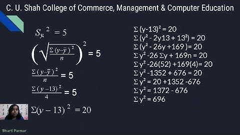 B Com SEM 5 STATISTICS BY PROF BHARTI PARMAR