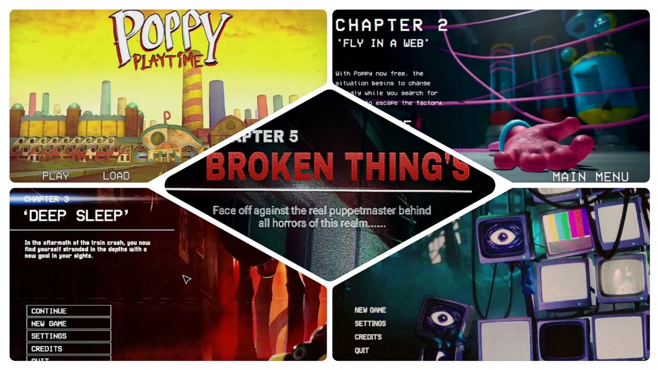 Poppy Playtime Chapter 1-2-3-4-5 MAINE MENU 