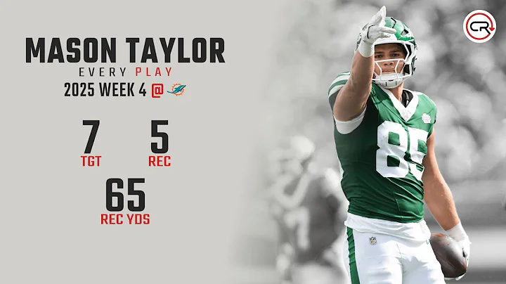 Mason Taylor Week 4 Highlights | Every Target and Catch vs Dolphins