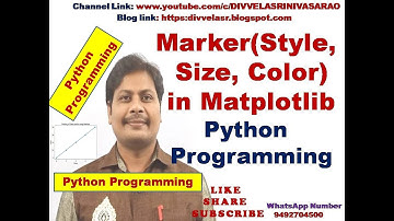 Markers (Style, Size & Color) in Matplotlib || Python Programming || Markers in Matplotlib || Python