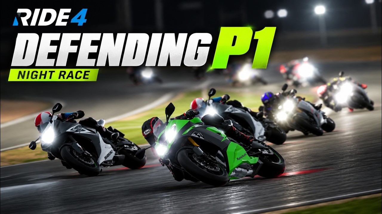 RIDE 4 Kawasaki ZX-6R | Defending P1 at Night Despite a Difficult