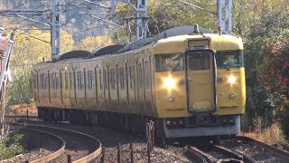 【4K】JR山陽本線　普通列車113系電車　ｵｶB-10編成