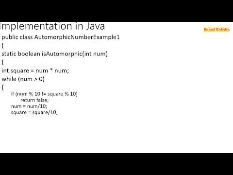 The automorphic number in java 8 | Java tutorial for beginner | How to check automorphic number java