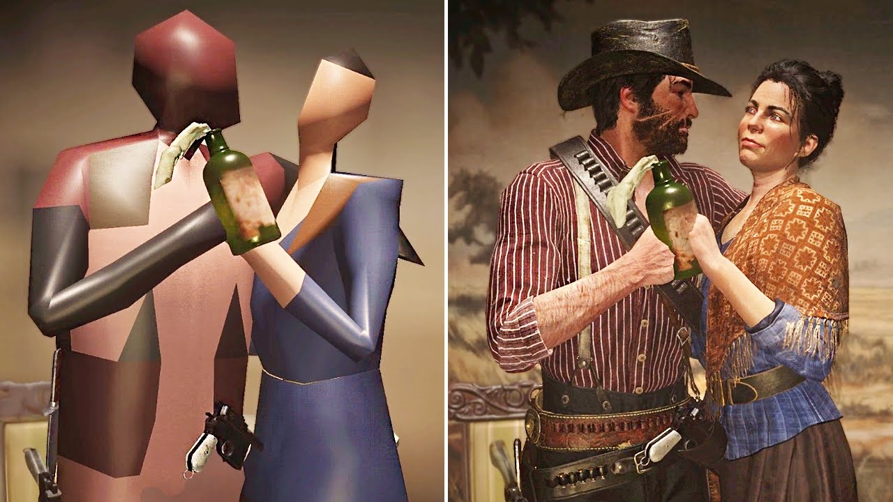 RDR2 - John and his Wife Photo Mission.. (in Potato Graphics) - YouTube
