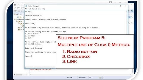 Selenium program 5: Radio button, Checkbox and Link.