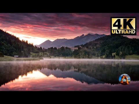 Relaxing Ambience | Misty, Icy Lake at Sunrise | 10 HOURS