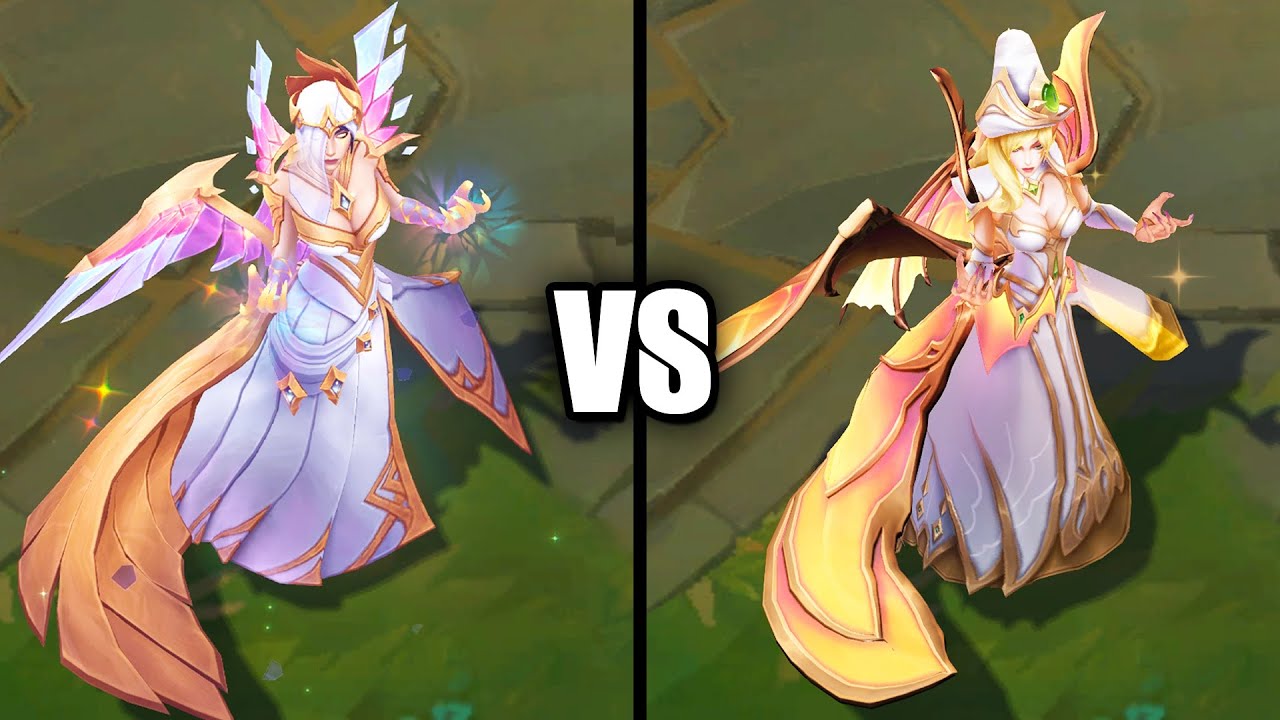 Prestige Veiled Lady Morgana vs Prestige Bewitching Morgana Skins Comparison (League of Legends)