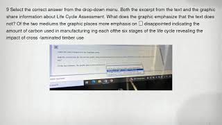 9 Select the correct answer from the drop-down menu. Both the excerpt from the text and the graphic
