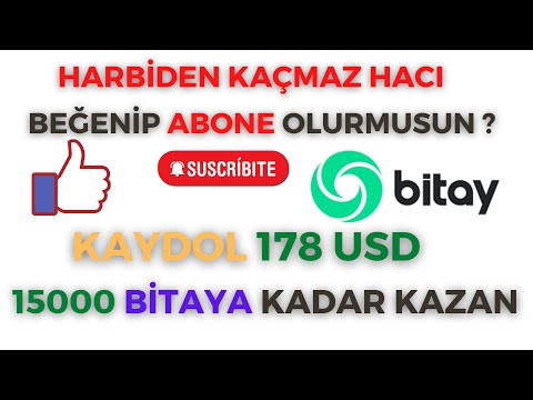 BİTAY AİRDROBU İLE 24 DOLAR KAZANDIM KAYDOL 15000 BİTAYA KADAR KAZAN