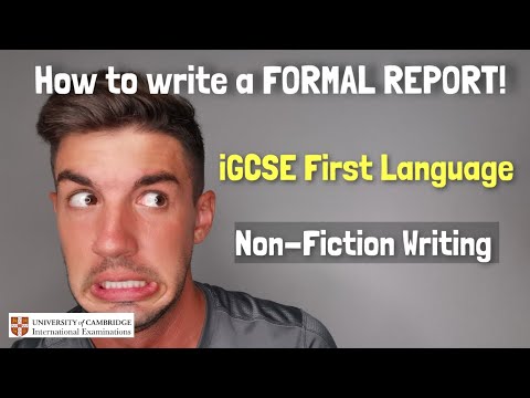 formal report writing igcse