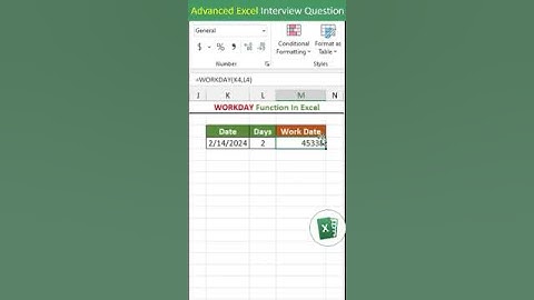 WORKDAY function in excel | WORKDAY formula in excel | excel interview questions excel tips & tricks