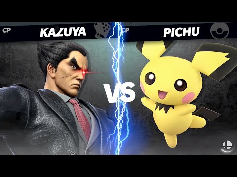 【スマブラSP】CPUカズヤ最強説　検証　VSピチュー編