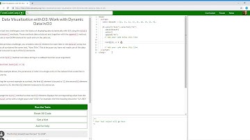 Data Visualization with D3  Work with Dynamic Data in D3   Learn freeCodeCamp4/29