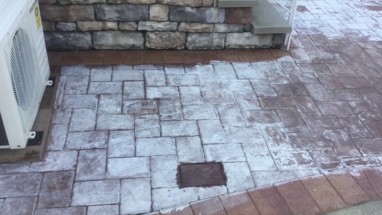 Pavers damaged by home owner trying to strip off poor sealer by