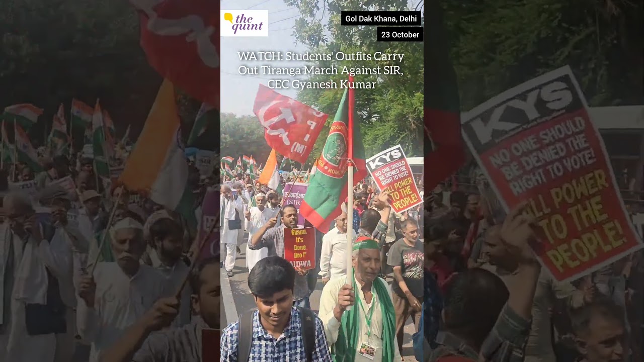WATCH: Students' Outfits Carry Out Tiranga March Against SIR, CEC Gyanesh Kumar
