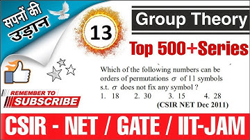 Q:-13 CSIR NET/GATE/IIT JAM GROUP THEORY SOLUTION SERIES BY S.DHIMAN EPIC MATHEMATICS.