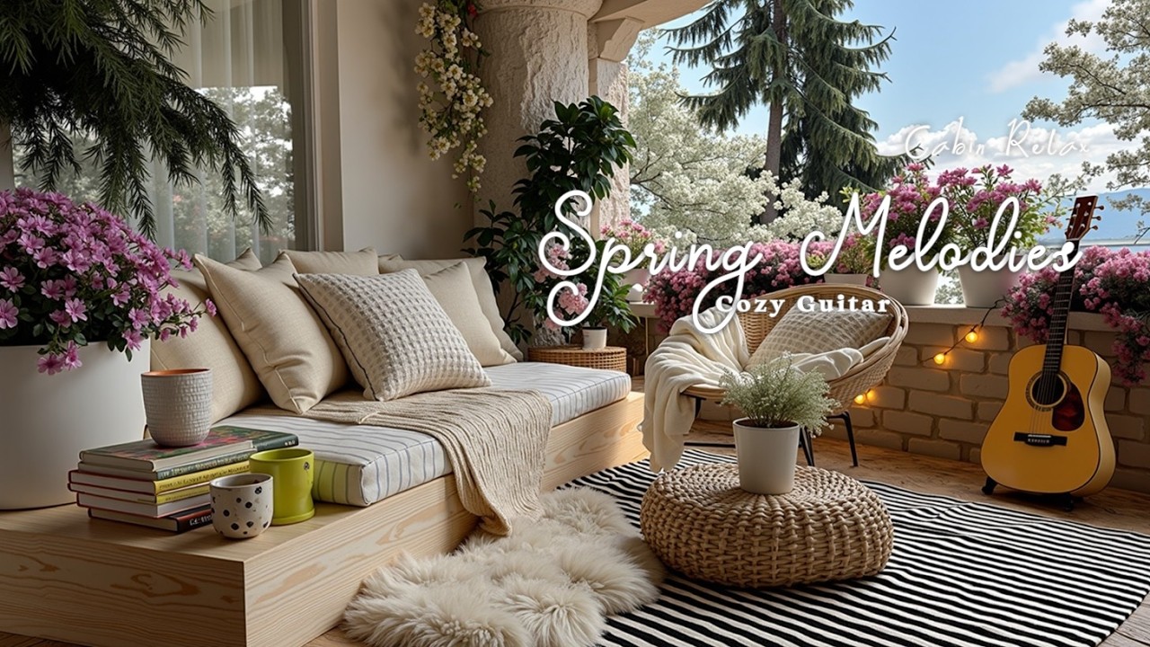 Сияние весеннего коттеджа | Успокаивающая гитара и атмосфера