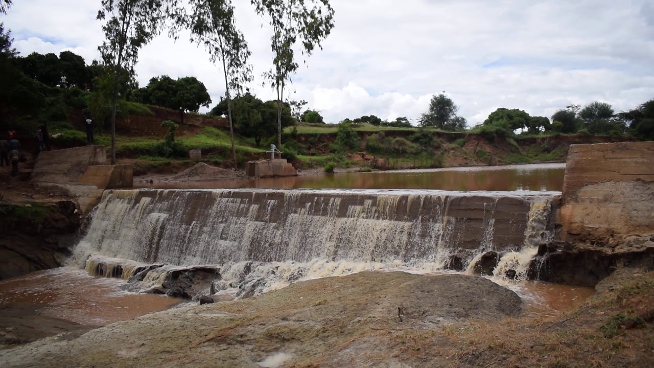 Kyekuyu completed sand dam (after rains)
