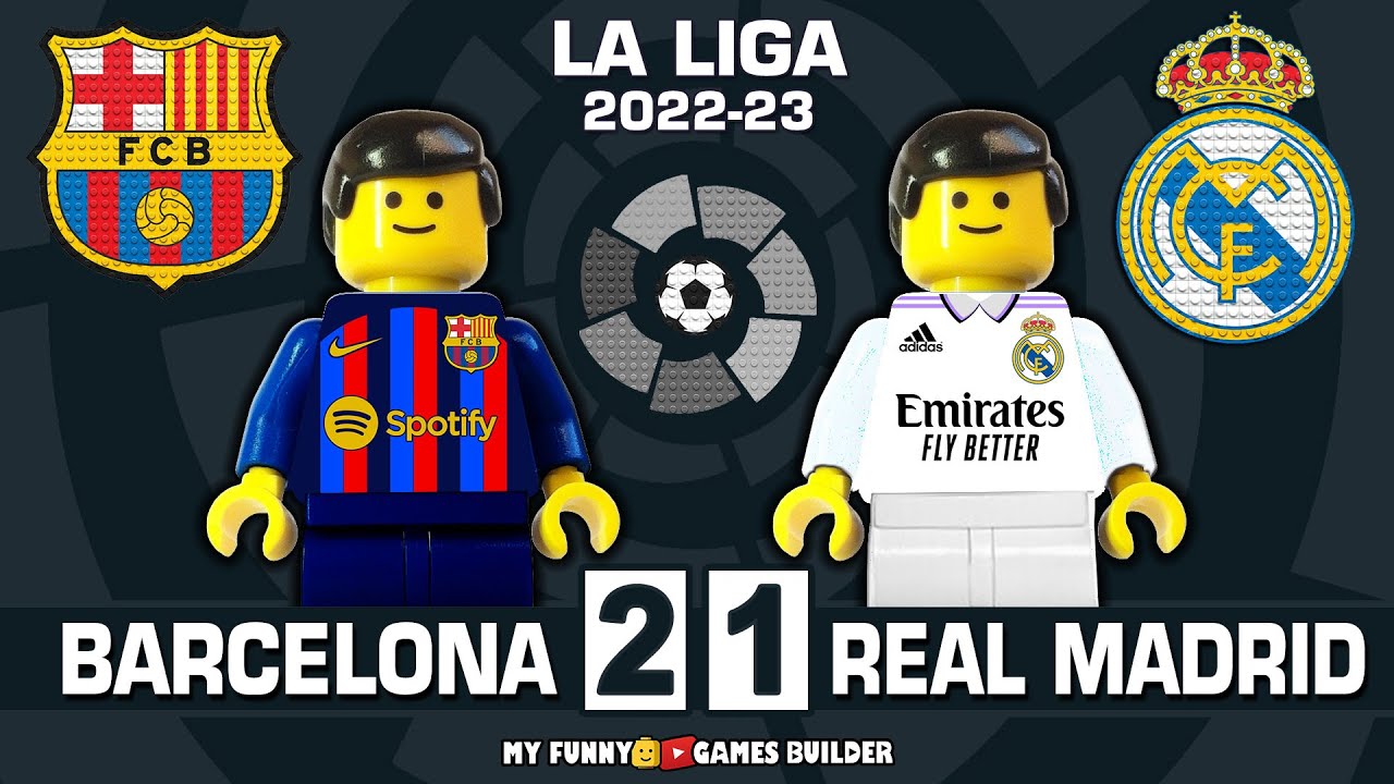 Barcelona vs Real Madrid 2-1 All Goals Highlights • El Clasico LaLiga 2023  Lego Football ElClasico 