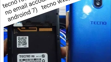 Tecno R6S frp bypass WITHOUT PC, no email account sign in (all tecno androind 7) Tecno Wx3, $6$
