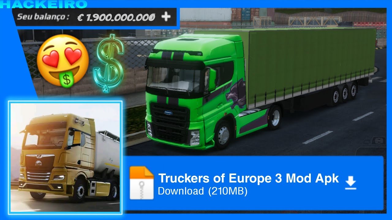 Truck Simulator Europe APK MOD v1.3.4 (Dinheiro Infinito) Download