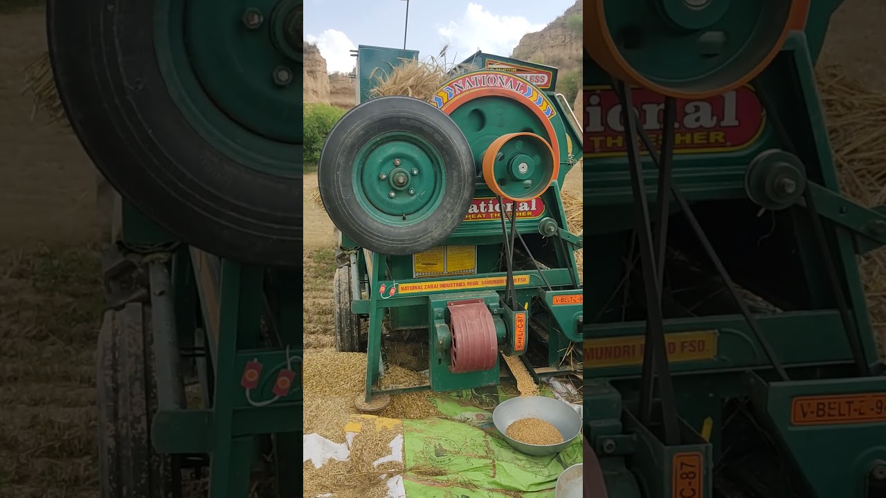Amazing work wheat thresher machine