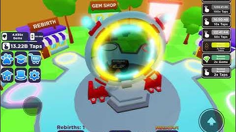 I maxed out the super rebirth shop - roblox tapping simulator